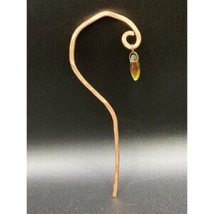Hammered Copper & AB Crystal Plant Stake by Succulent Metals Welded Artistry